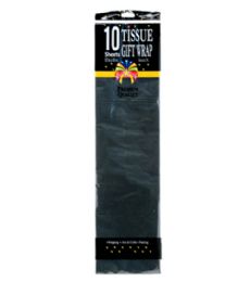 72 Pieces 10 Black Tissue Wraps - Tissue Paper