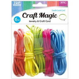 12 Pieces Suede Look Cord Bold Mix - Craft Tools