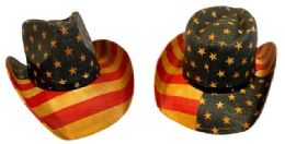 24 Bulk American Flag Cowboy Hat Stars And Stripes