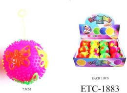 48 Pieces Wholesale Spike And Squish Light Up Ball Butterfly - Balls
