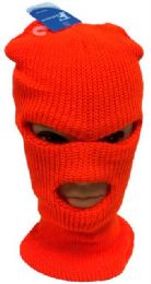 12 Pieces Wholesale Orange Color Mask/ Winter Hat/ Beanie - Face Mask