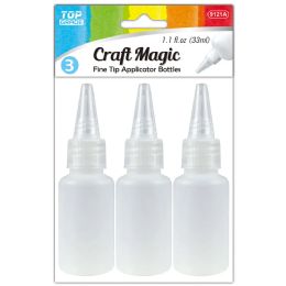 144 Wholesale 3-Piece clear Plastic bottle ez-squeeze 2.9x10.3cm 33ml