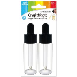 144 Wholesale 2-Piece glasses dropper bottles 2.5x8.5cm 20ml