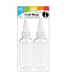 144 Wholesale 2-Piece clear Plastic bottle ez-squeeze 4x15.7cm 120ml