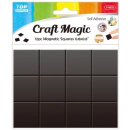 144 Pieces 12-Piece 20mm magnet square peel-n-stick - Refrigerator Magnets