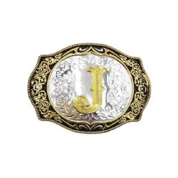 12 Pieces Golden Initial J Belt Buckle - Belt Buckles