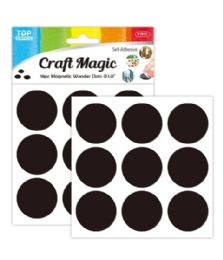 144 Pieces 18-Piece 25mm magnet dots peel-n-stick - Refrigerator Magnets