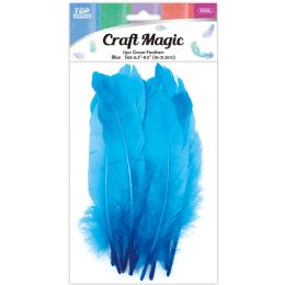 600 Wholesale Goose feather Light blue 12-Piece 16-22cm
