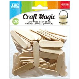 48 Pieces Craft Stick 40x9mm 120-Piece Natural - Craft Wood Sticks and Dowels