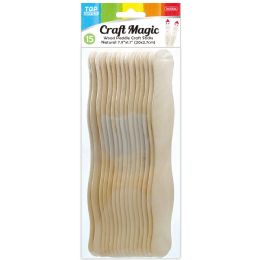 48 Pieces Craft Stick 20x2.7cm 15-Piece - Craft Wood Sticks and Dowels