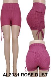 24 Pieces Big Butts Tik Tok Shorts Rose Color - Womens Leggings