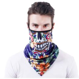 24 Pieces Half Face Sugar Skull Style Face Mask With Earloops - Face Mask