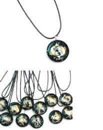 96 Bulk Zodiac Glass Necklace