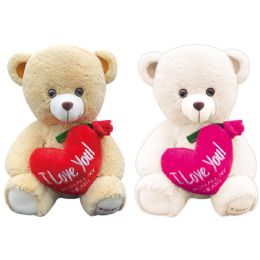6 Pieces 20" Bear W/heart & Rose - Valentines