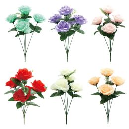 72 Wholesale 5-Heads Flower Astd Clr