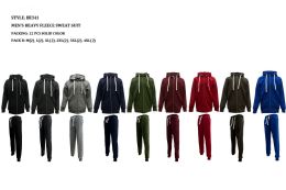 12 Sets Men's Fashion Heavy Fleece Set Charcoal Grey - Men's Activewear
