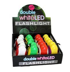 72 Wholesale Double White Led Mini Flashlight