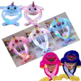 36 Pieces 12203-3 Animals Light Up And Ears Move Furry Hat (assorted Styles) - Costumes & Accessories
