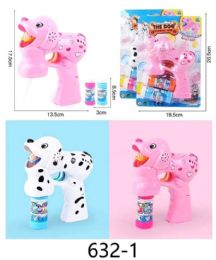24 Pieces Dog Bubble Gun With Battery And Light - Bubbles