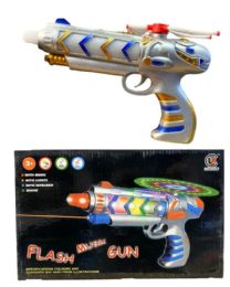 18 Pieces Light Up And Sound Toy Gun - Bubbles