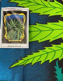 5 Bulk Green Cannabis Marijuana Leaf Graphic Tapestry