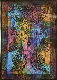 5 Bulk Tie Dye Dream Catcher With Feather Graphic Tapestries