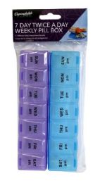 72 Pieces 7 Day Twice A Day Pill Box - Pill Boxes and Accesories
