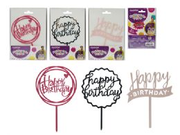 144 Wholesale Party Cake Topper 'happy Birthday"