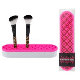 12 Wholesale Makeup Brush Holder Stand 8in L Oval Shape Pink Silica Gel/hba 8.27x1.89x1.38in Pet Box