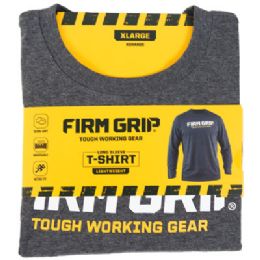 12 pieces T-Shirt Xlarge Long Sleeve Firm Grip 12pc Pdq - Mens T-Shirts