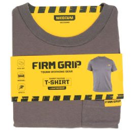 12 pieces T-Shirt Medium Short Sleeve Pocket Firm Grip 12pc Pdq - Mens T-Shirts