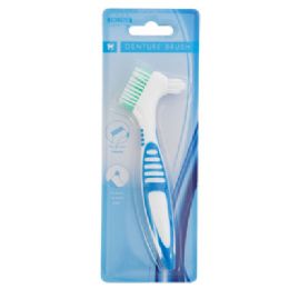 24 pieces Denture Brush DuaL-Head Hba Blistercard - Toothbrushes and Toothpaste