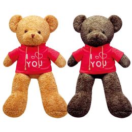 6 Pieces 27.5" Bear With I Love You Hoodie - Plush Toys