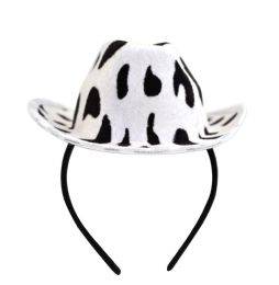12 pieces Cow Print Cowboy Hat Headband - Party Hats & Tiara