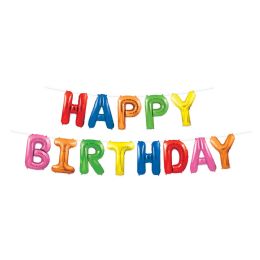 6 pieces Happy Birthday Balloon Streamer - Streamers & Confetti