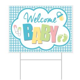 6 Wholesale Plastic Welcome Baby Yard Sign