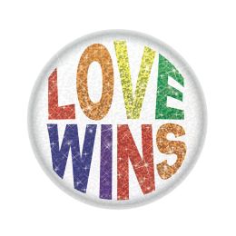 6 pieces Love Wins Button - Bows & Ribbons