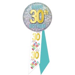 6 pieces 30th Birthday Rosette - Bows & Ribbons