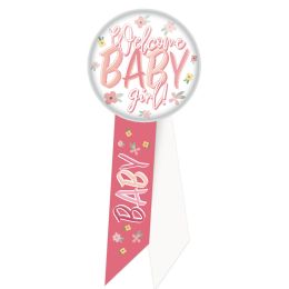 6 pieces Welcome Baby Girl! Rosette - Bows & Ribbons