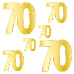 12 pieces Foil  70  Birthday Cutouts - Hanging Decorations & Cut Out