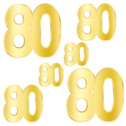 12 pieces Foil  80  Birthday Cutouts - Hanging Decorations & Cut Out