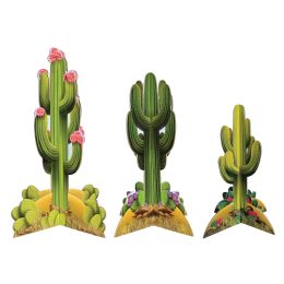 12 pieces 3-D Cactus Centerpieces - Party Center Pieces