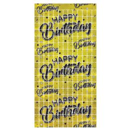 6 pieces Happy Birthday Metallic Square Curtain - Hanging Decorations & Cut Out