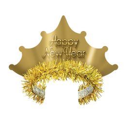 50 pieces Golden New Year Tiara - Party Hats & Tiara