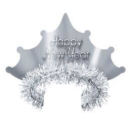 50 pieces Silver New Year Tiara - Party Hats & Tiara
