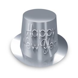 25 pieces Silver New Year Hi-Hat - Party Hats & Tiara