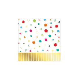 12 pieces Happy Birthday Fringed Luncheon Napkins - Napkin and Paper Towel Holders