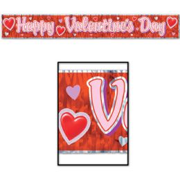 12 pieces Met Happy Valentine's Day Fringe Banner - Party Banners