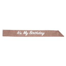 6 pieces It's My Birthday Glittered Sash - Bows & Ribbons