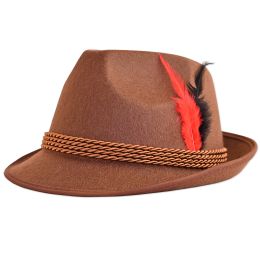 6 pieces Brown Alpine Hat - Party Hats & Tiara